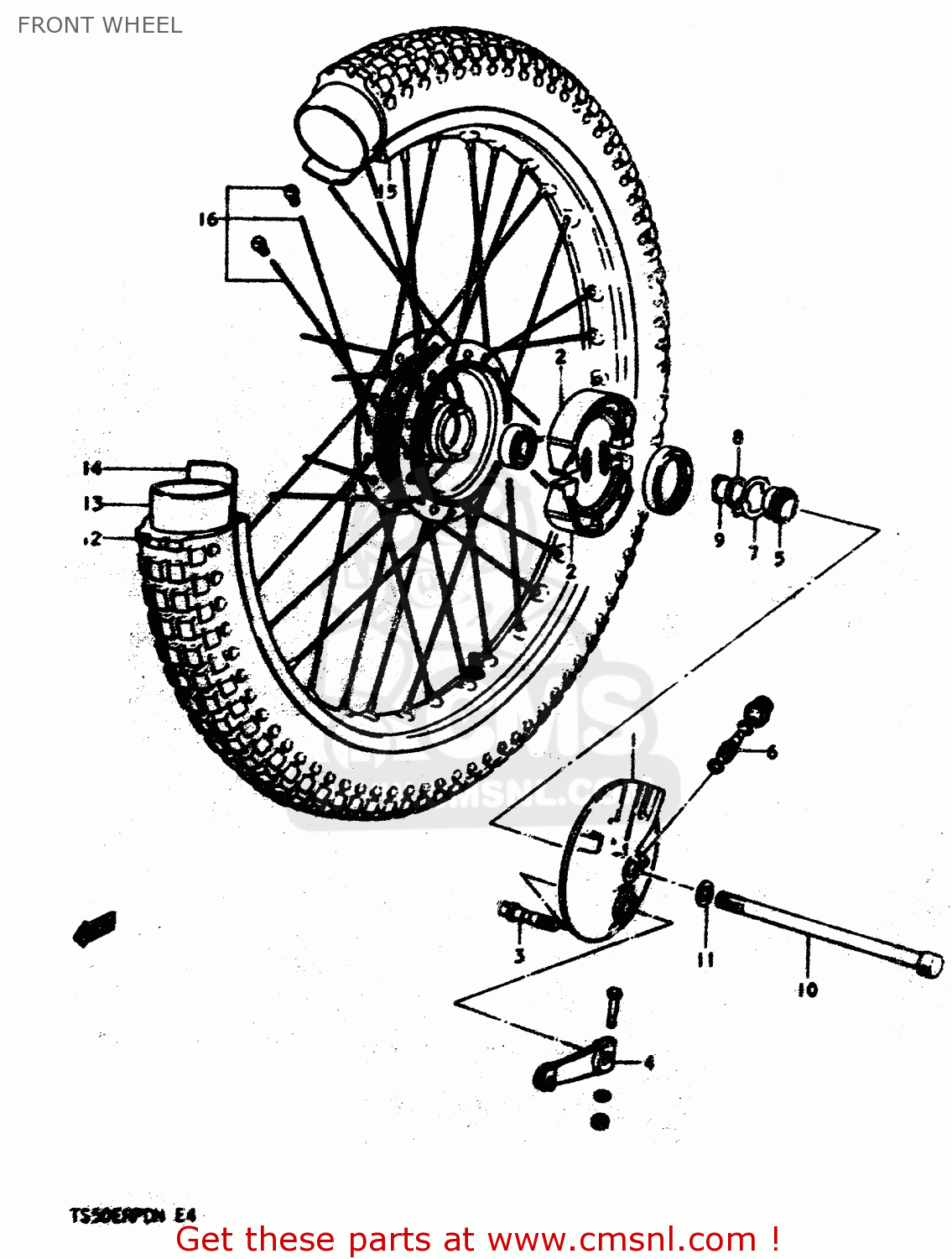 FRONT WHEEL TS50ERP 1979 (N)