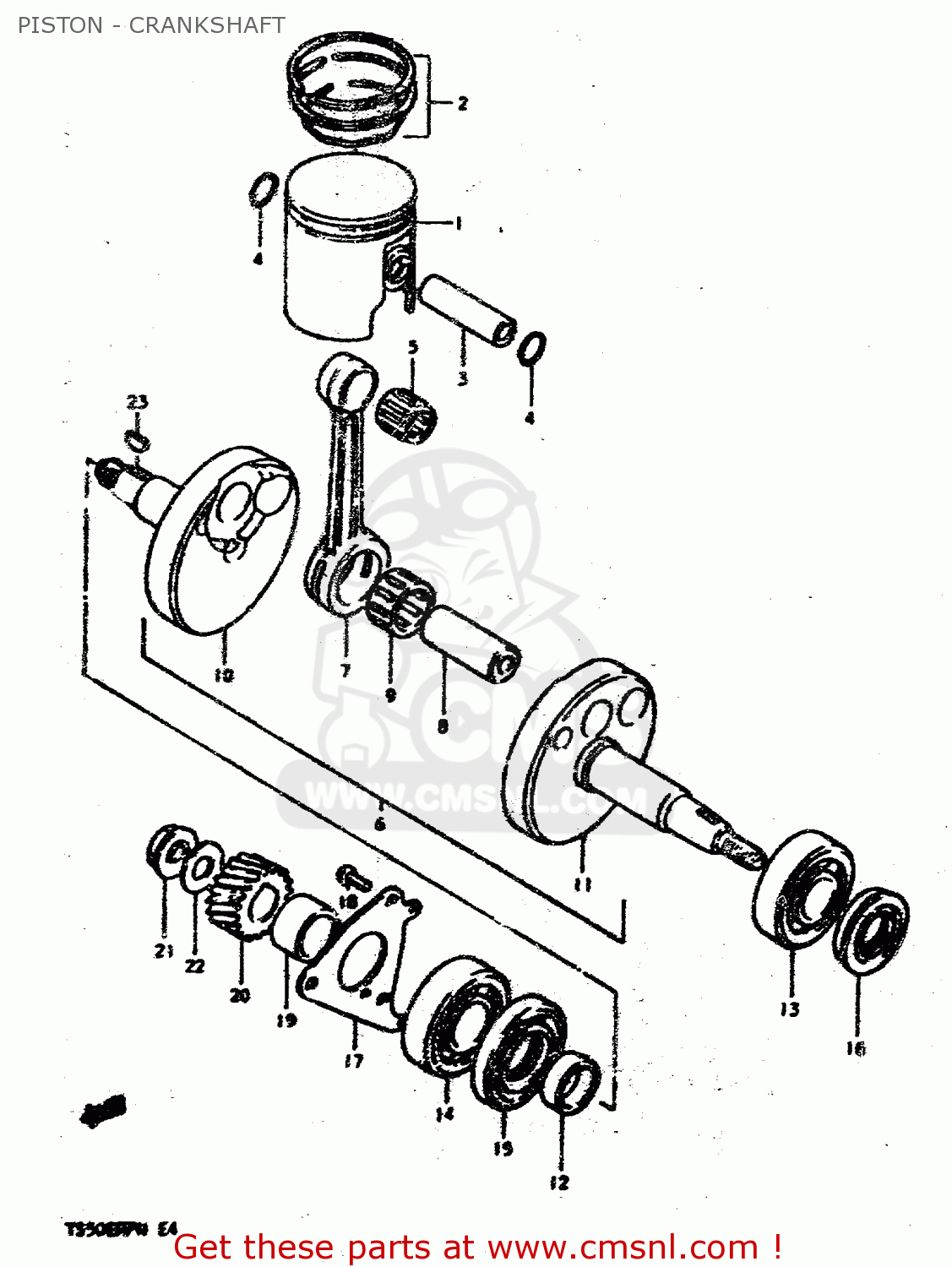 PISTON - CRANKSHAFT TS50ERP 1979 (N)