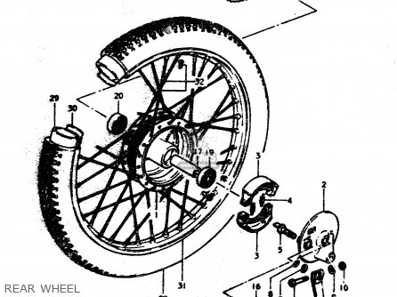 REAR WHEEL - TS50ERP 1979 (N)
