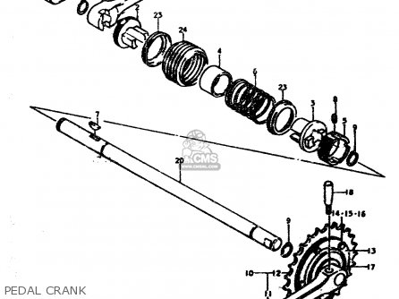 PEDAL CRANK - TS50ERP 1979 (N)