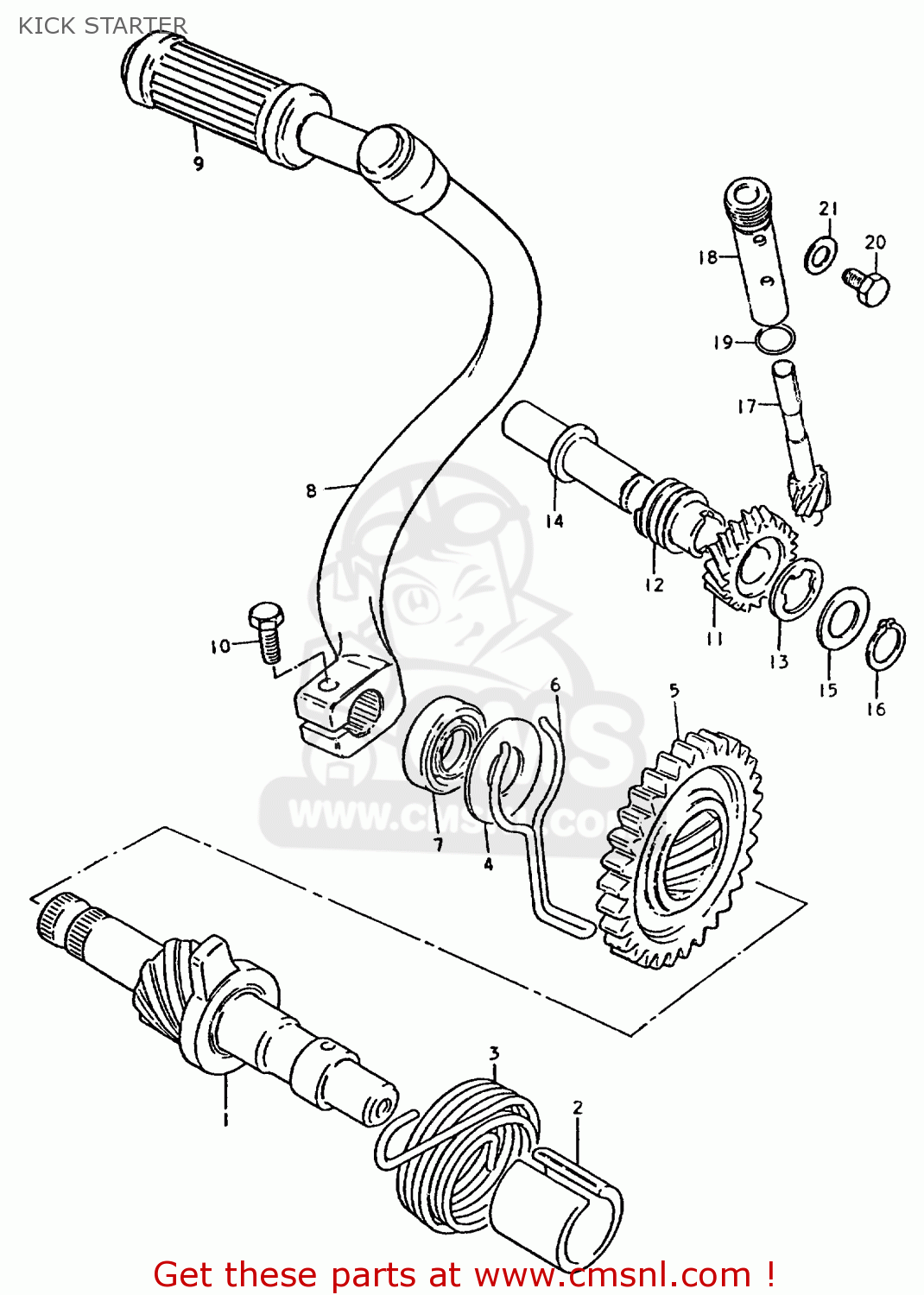KICK STARTER TS50ERP 1981 (T) FRANCE NETHERLANDS (E04 E25)