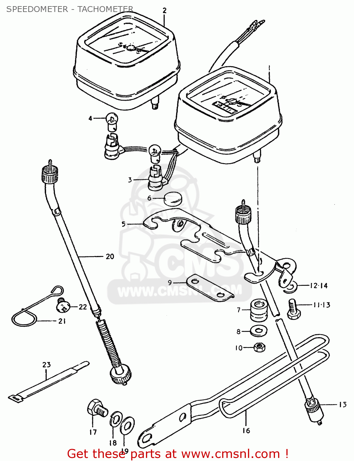 SPEEDOMETER - TACHOMETER TS50ERP 1981 (T) FRANCE NETHERLANDS (E04 E25)