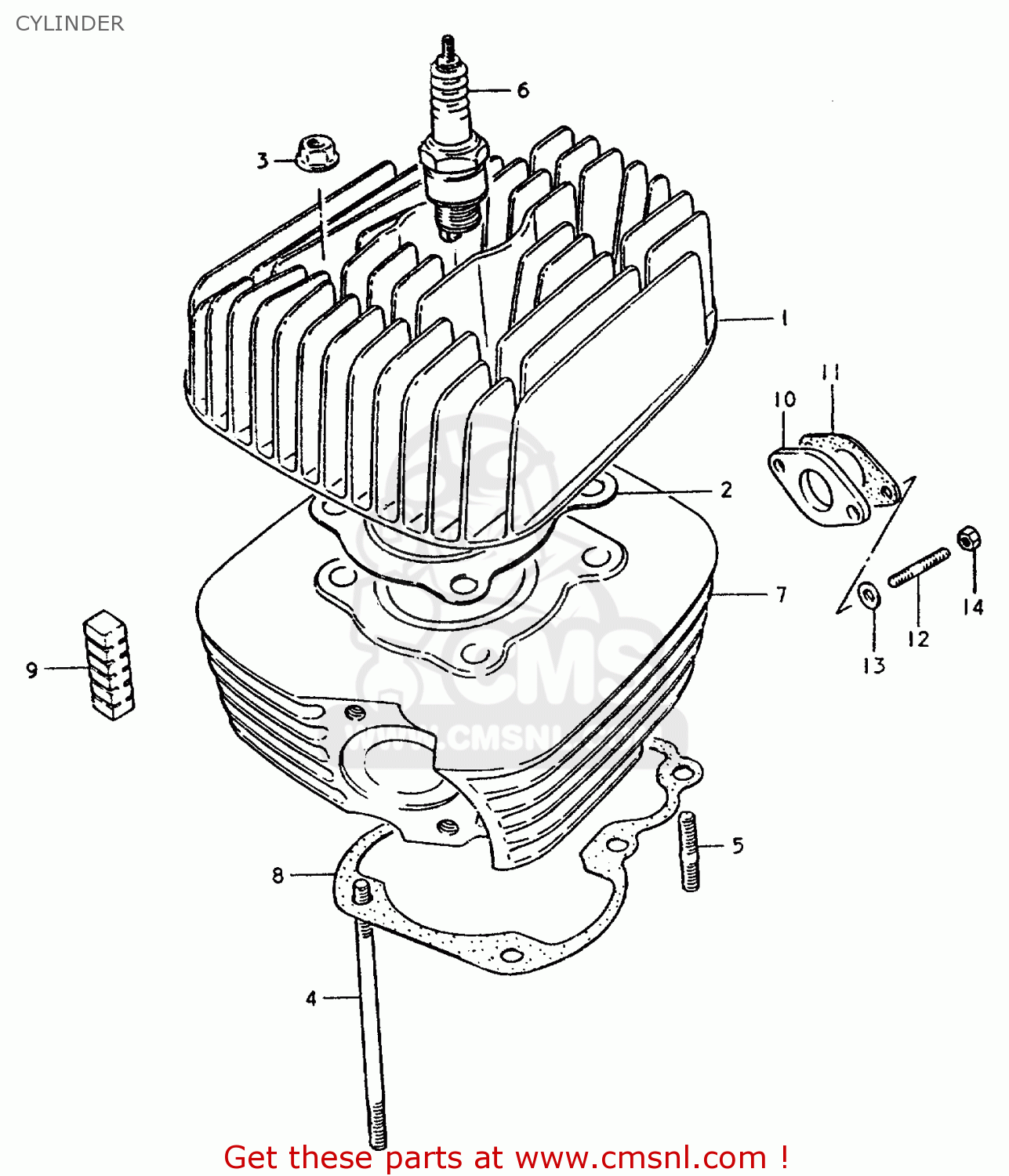 CYLINDER TS50ERP 1981 (T) FRANCE NETHERLANDS (E04 E25)