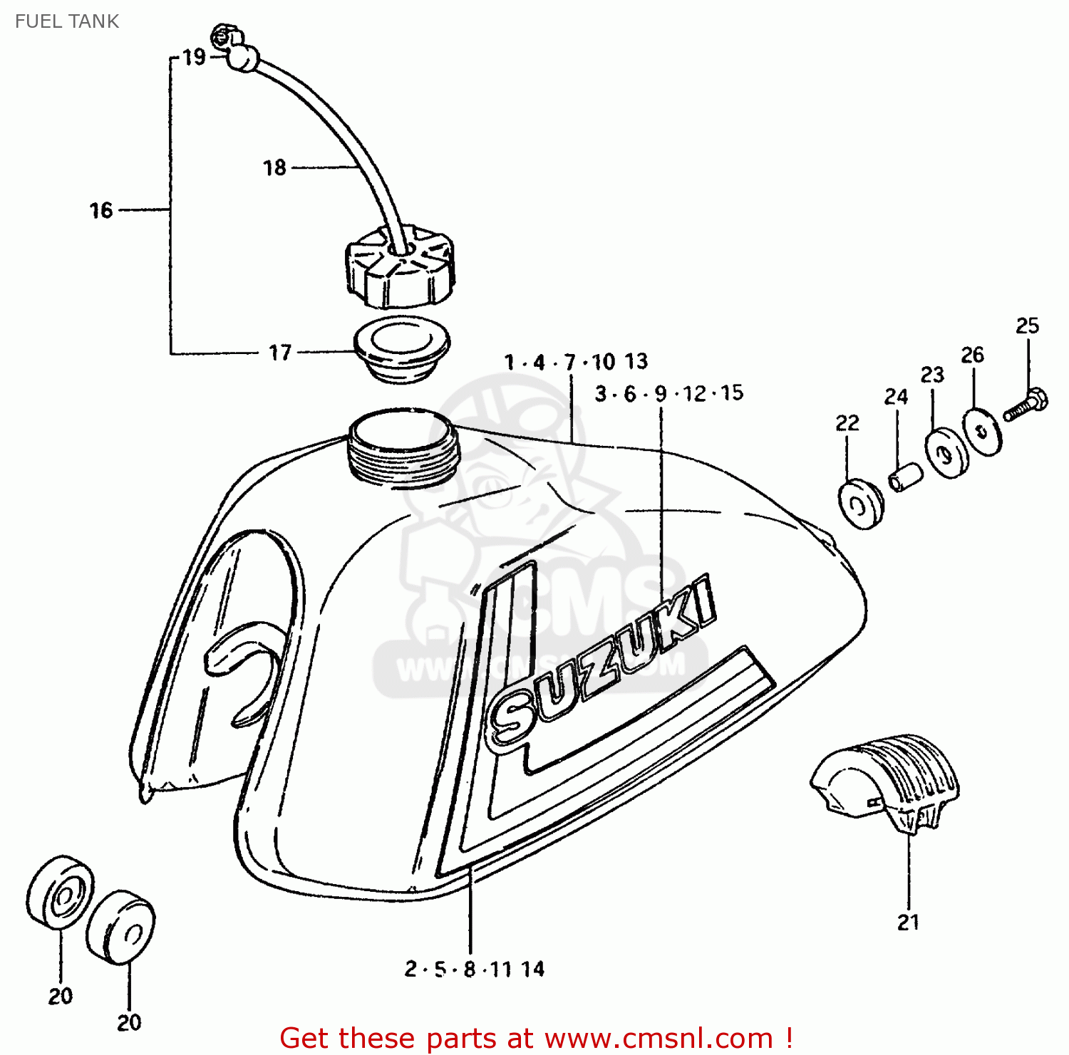 FUEL TANK TS50ERP 1981 (T) FRANCE NETHERLANDS (E04 E25)