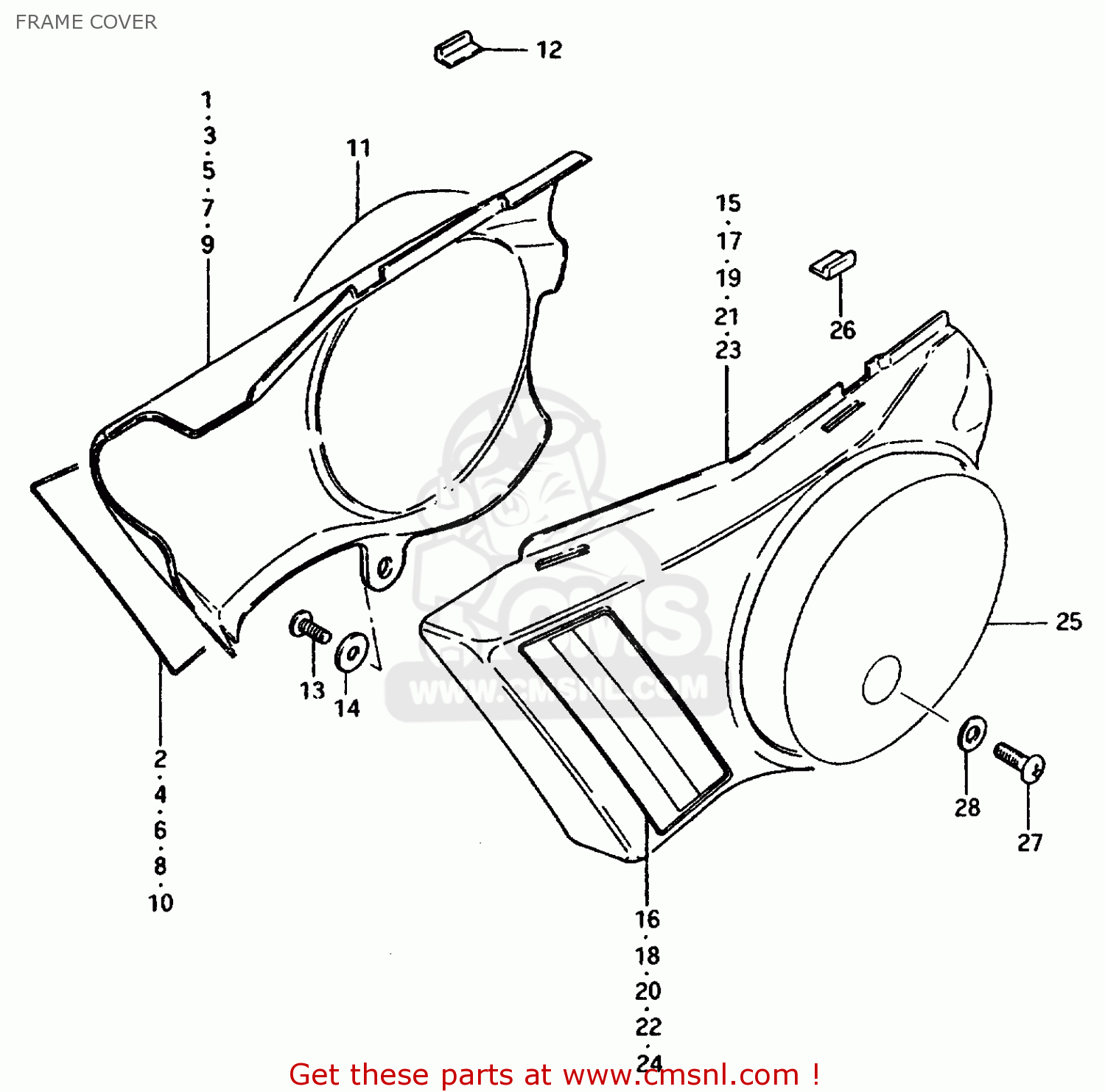 FRAME COVER TS50ERP 1981 (T) FRANCE NETHERLANDS (E04 E25)