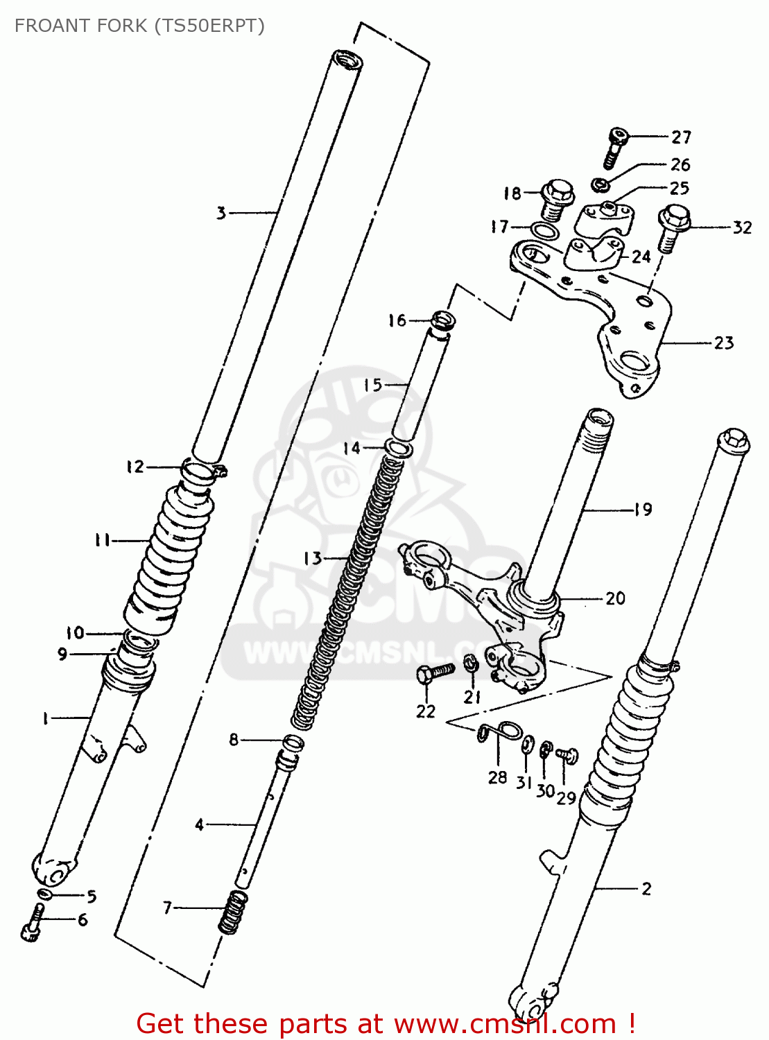 FROANT FORK (TS50ERPT) TS50ERP 1981 (T) FRANCE NETHERLANDS (E04 E25)
