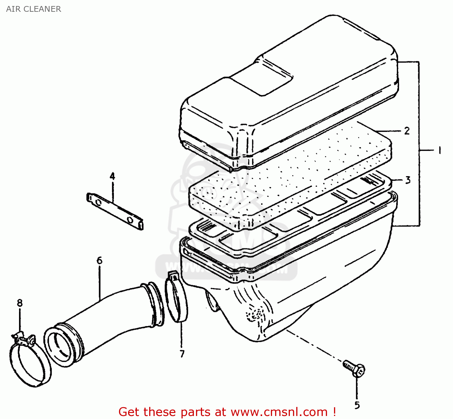 AIR CLEANER TS50ERP 1981 (T) FRANCE NETHERLANDS (E04 E25)