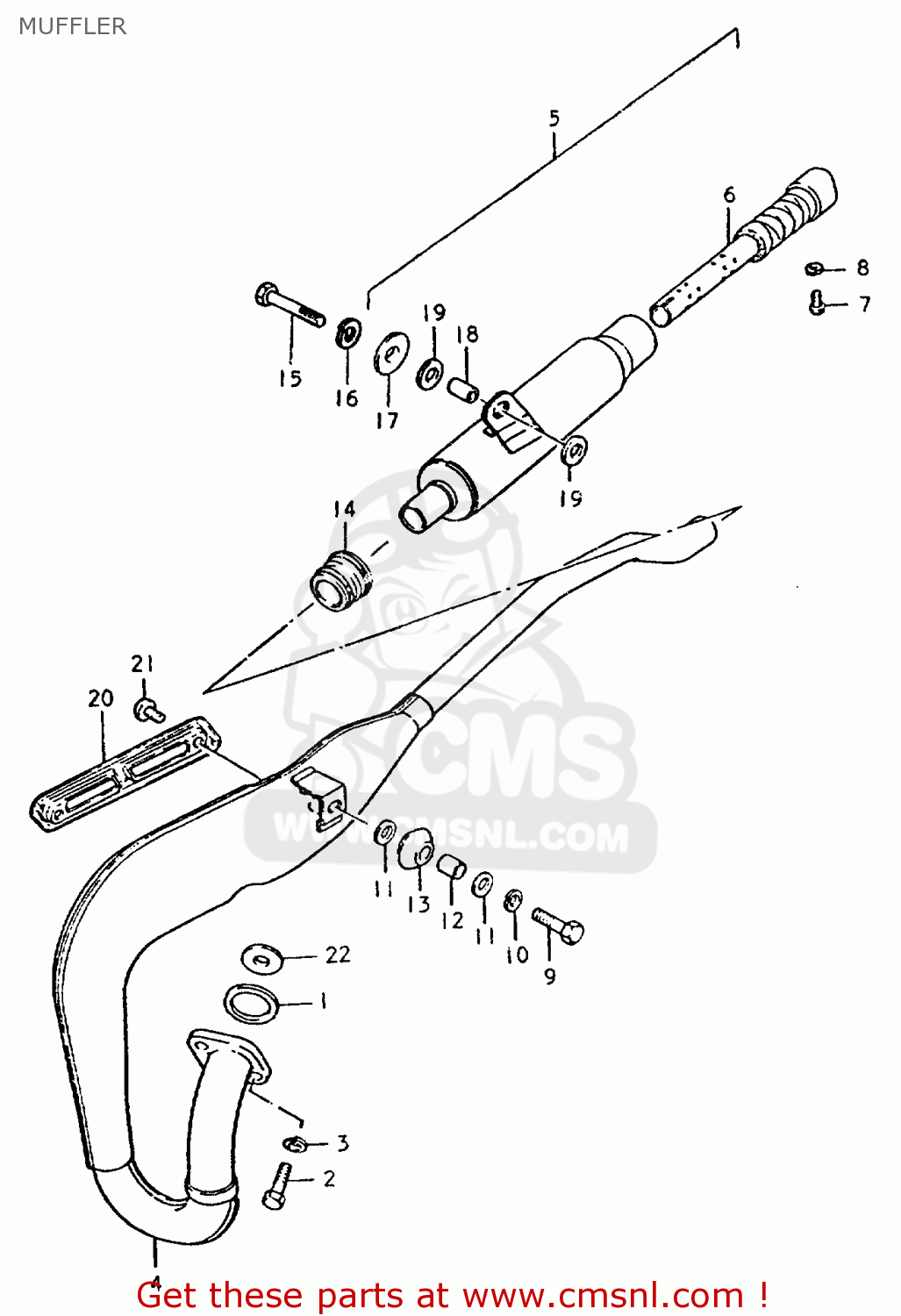 MUFFLER TS50ERP 1981 (T) FRANCE NETHERLANDS (E04 E25)