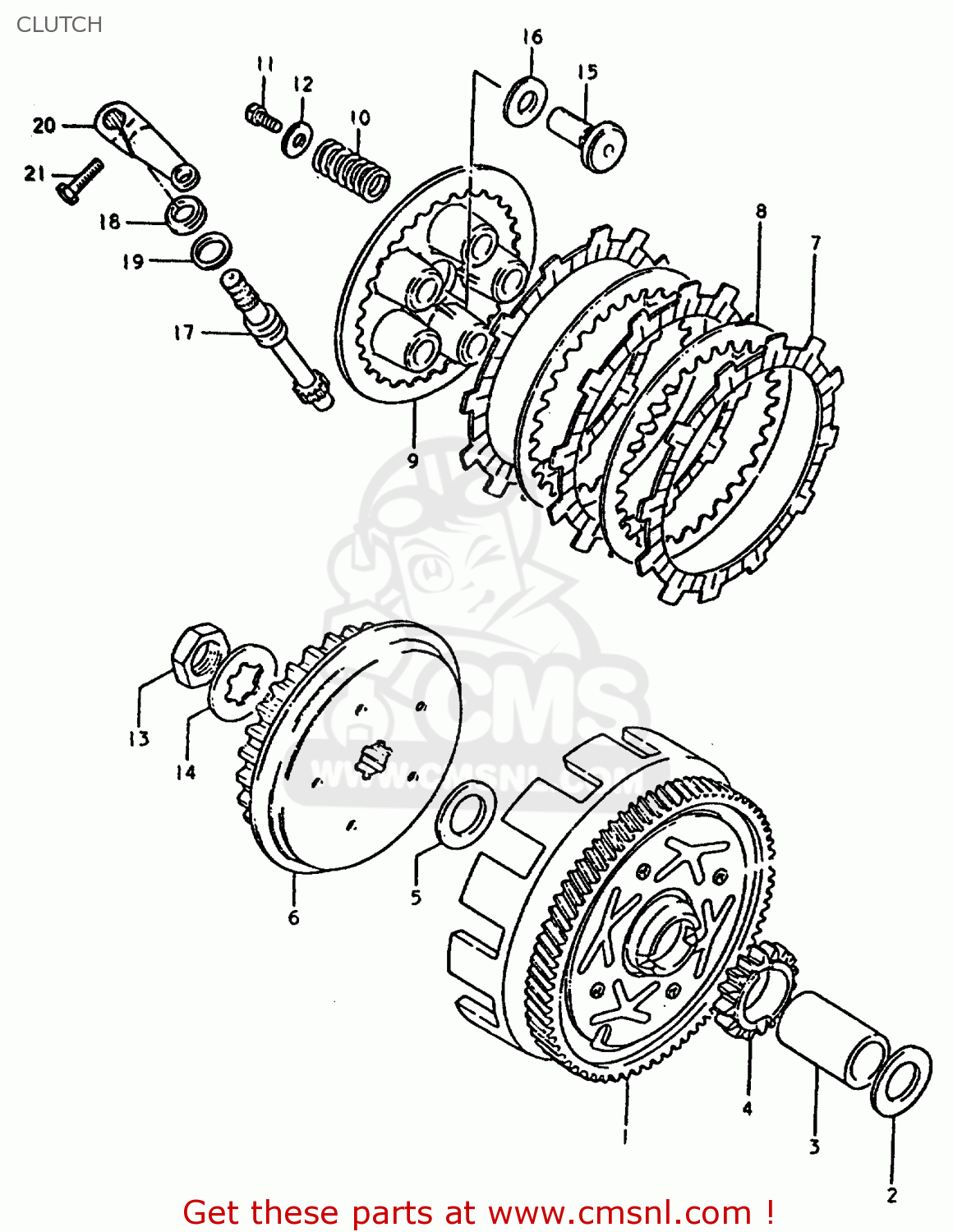 CLUTCH TS50ERP 1981 (T) FRANCE NETHERLANDS (E04 E25)