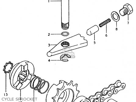 CYCLE SPROCKET - TS50ERP 1981 (T) FRANCE NETHERLANDS (E04 E25)