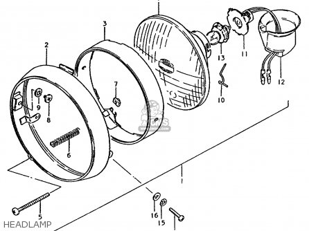 HEADLAMP - TS50ERP 1981 (T) FRANCE NETHERLANDS (E04 E25)