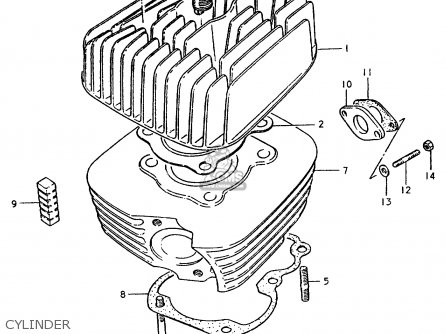 CYLINDER - TS50ERP 1981 (T) FRANCE NETHERLANDS (E04 E25)