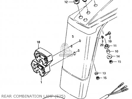 REAR COMBINATION LAMP (E25) - TS50ERP 1981 (T) FRANCE NETHERLANDS (E04 E25)