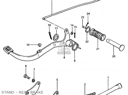 STAND - REAR BRAKE - TS50ERP 1981 (T) FRANCE NETHERLANDS (E04 E25)