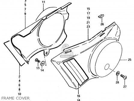 FRAME COVER - TS50ERP 1981 (T) FRANCE NETHERLANDS (E04 E25)