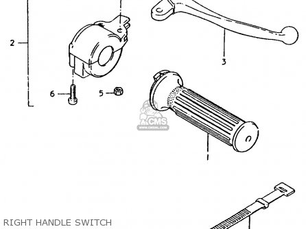 RIGHT HANDLE SWITCH - TS50ERP 1981 (T) FRANCE NETHERLANDS (E04 E25)