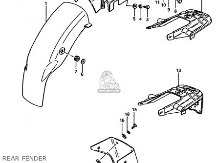 REAR FENDER - TS50ERP 1981 (T) FRANCE NETHERLANDS (E04 E25)