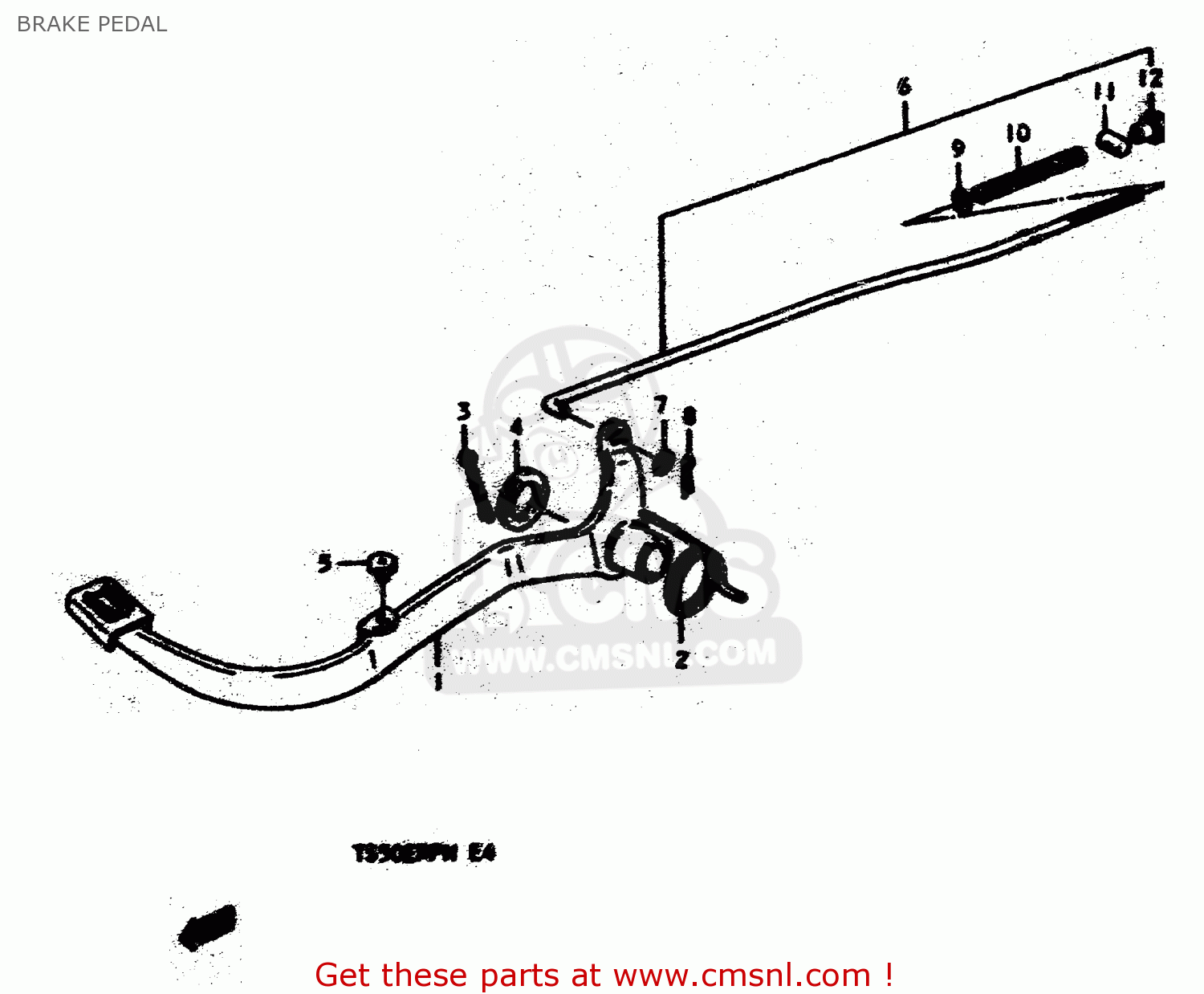 BRAKE PEDAL TS50ERPD 1979 (N)