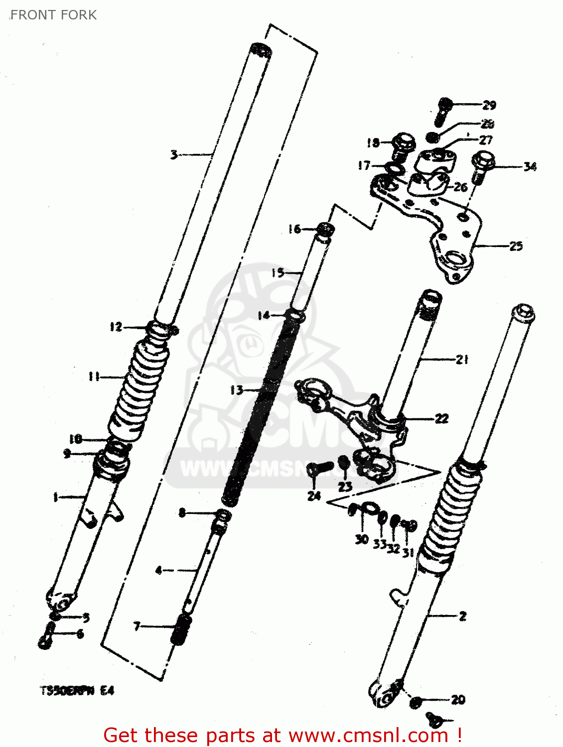 FRONT FORK TS50ERPD 1979 (N)