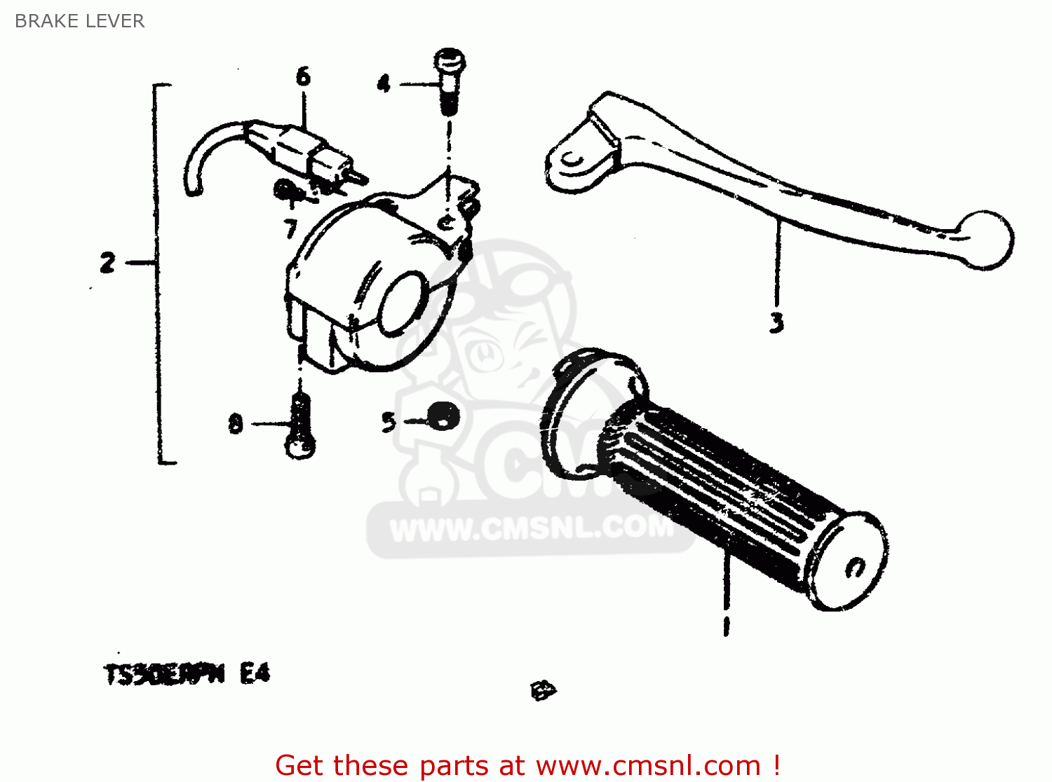 BRAKE LEVER TS50ERPD 1979 (N)