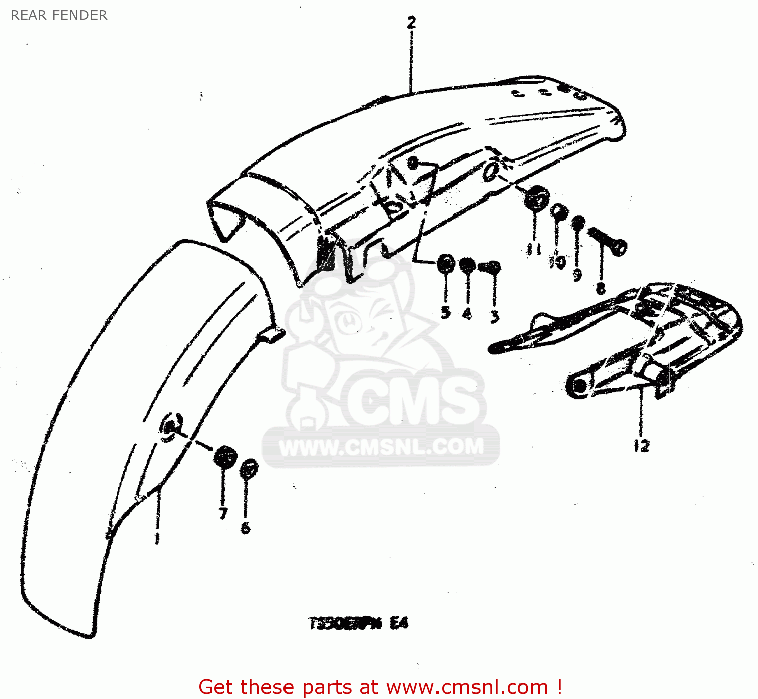 REAR FENDER TS50ERPD 1979 (N)