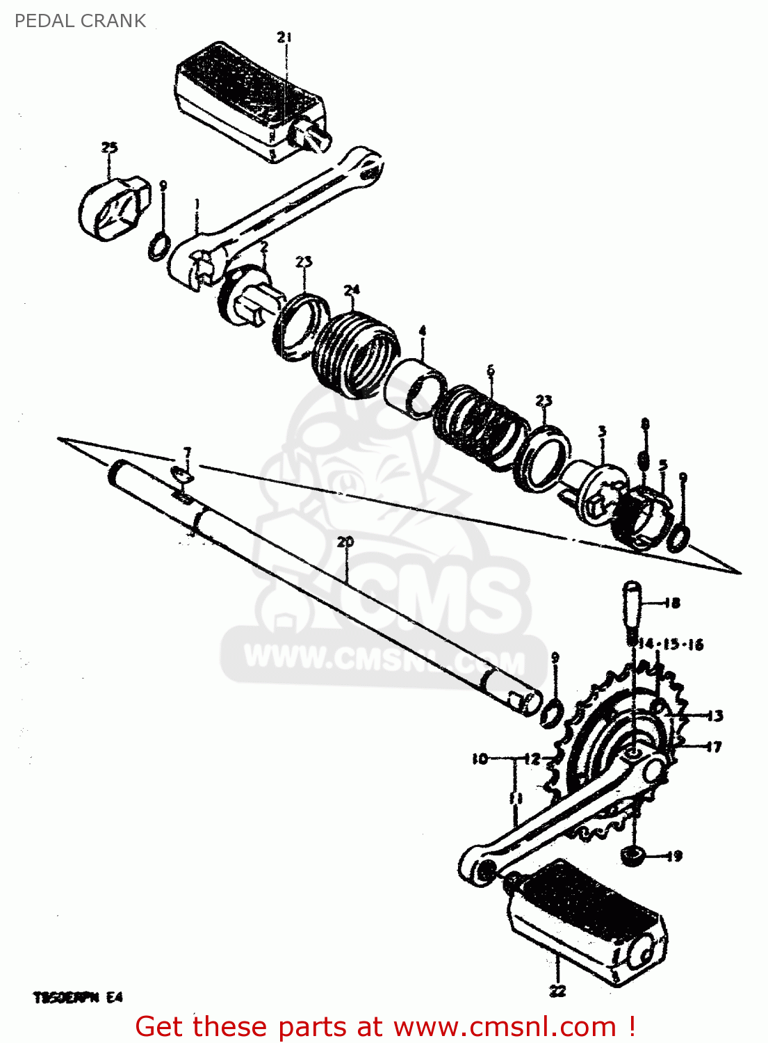 PEDAL CRANK TS50ERPD 1979 (N)