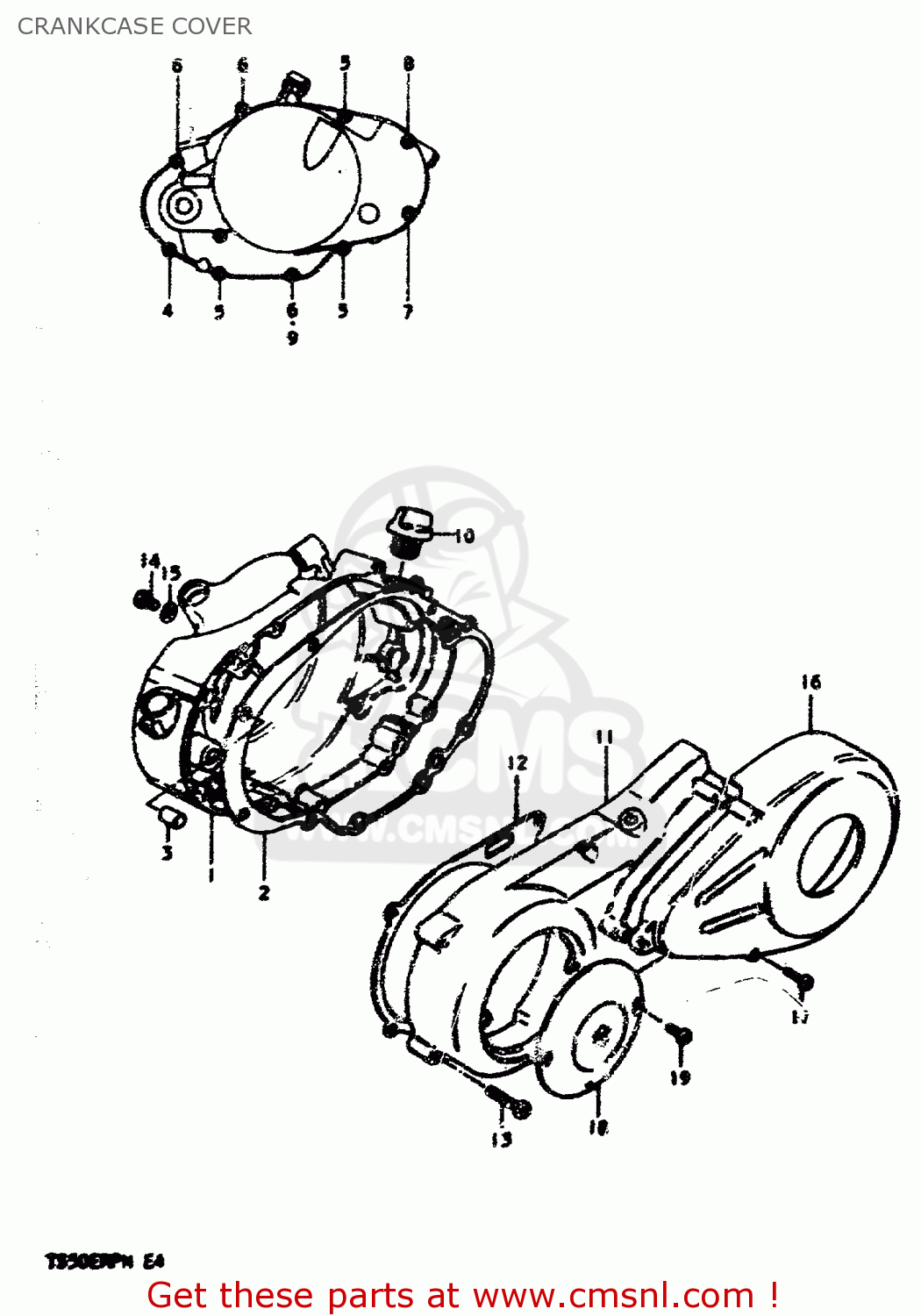 CRANKCASE COVER TS50ERPD 1979 (N)