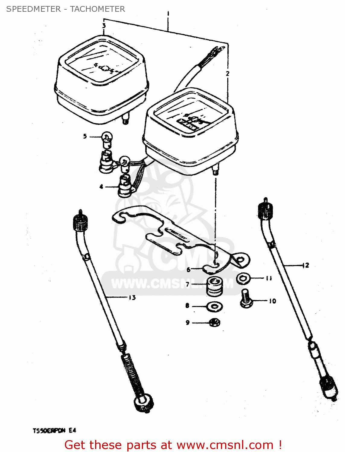 SPEEDMETER - TACHOMETER TS50ERPD 1979 (N)