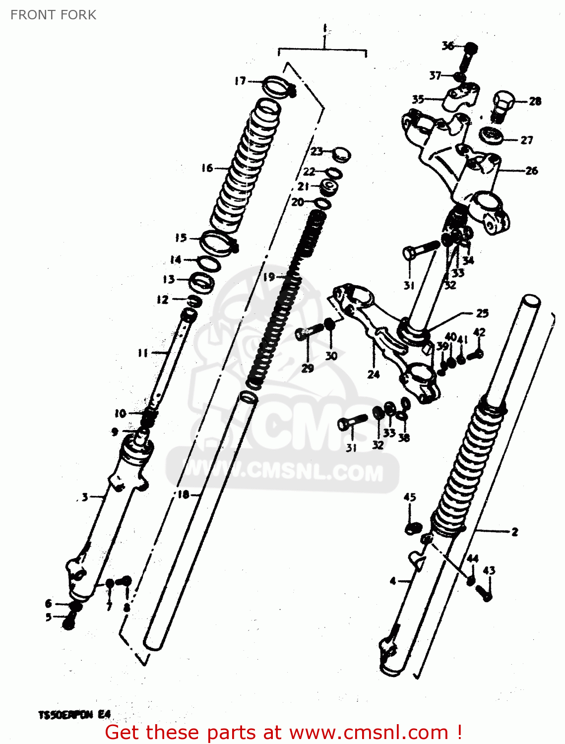 FRONT FORK TS50ERPD 1979 (N)
