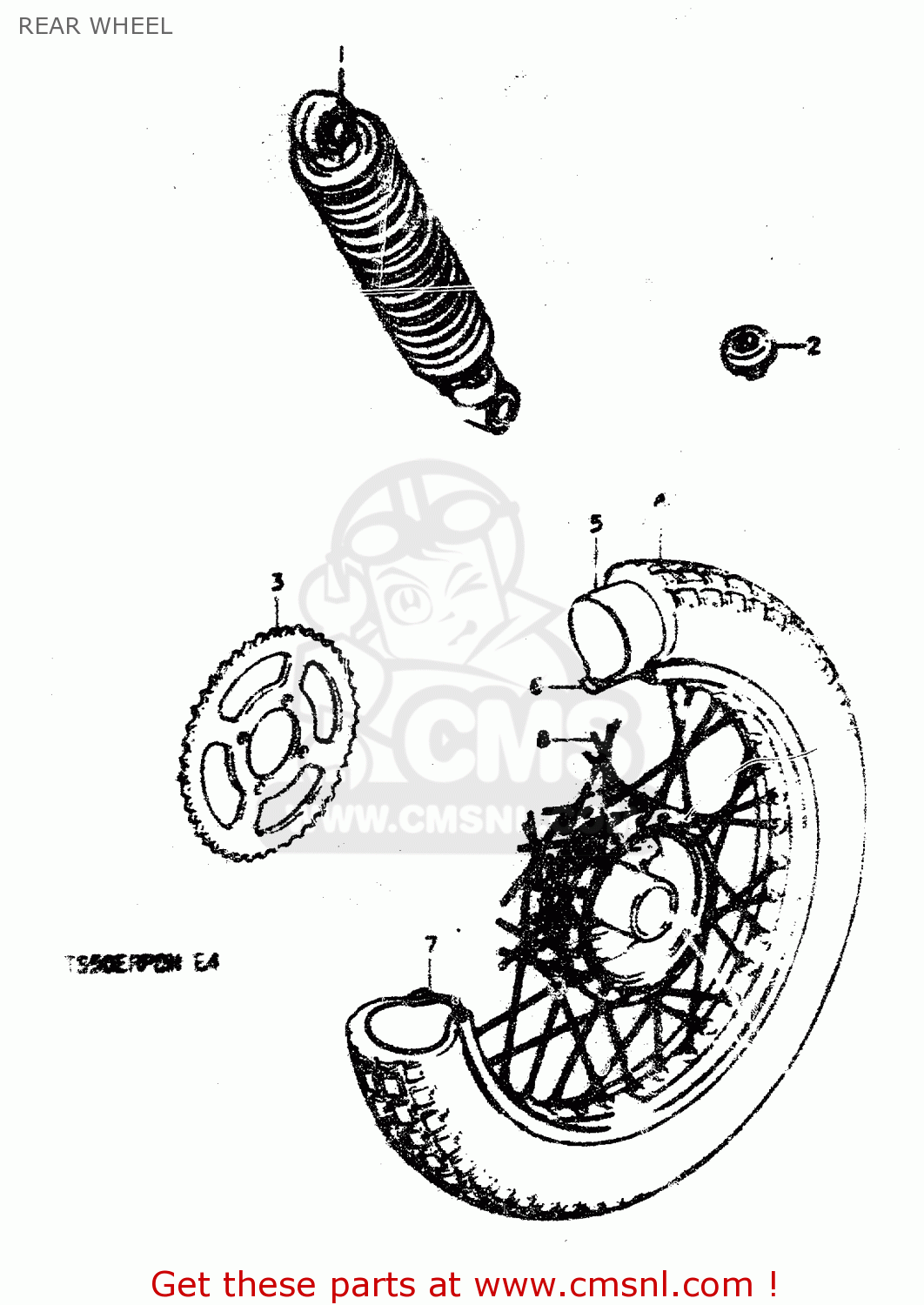 REAR WHEEL TS50ERPD 1979 (N)