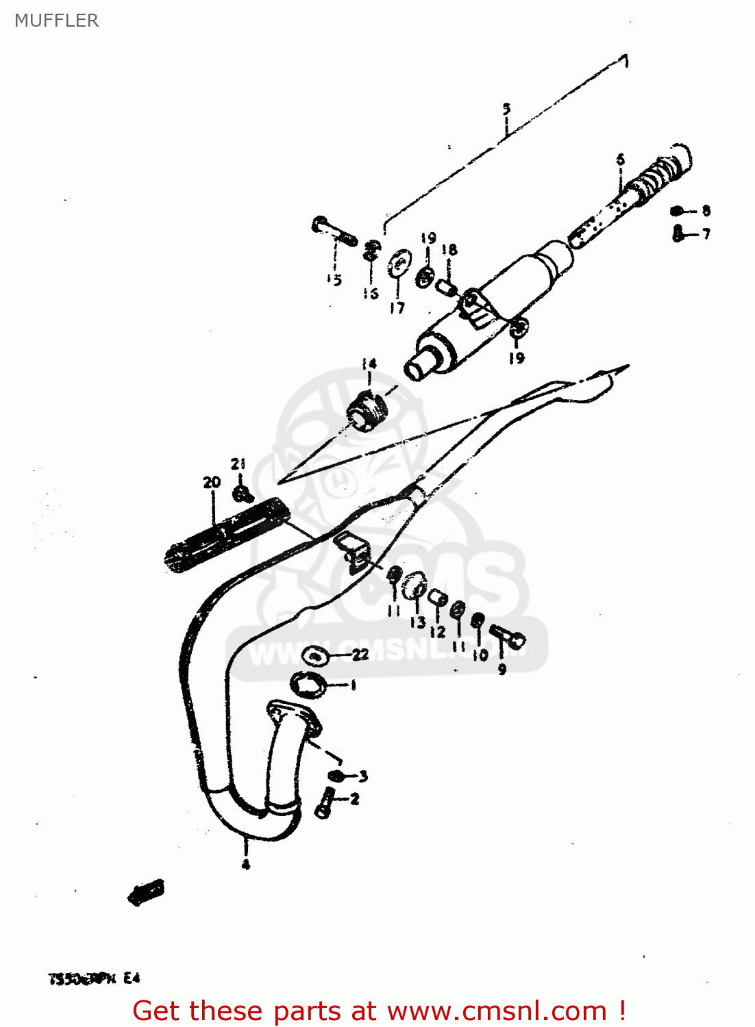 MUFFLER TS50ERPD 1979 (N)