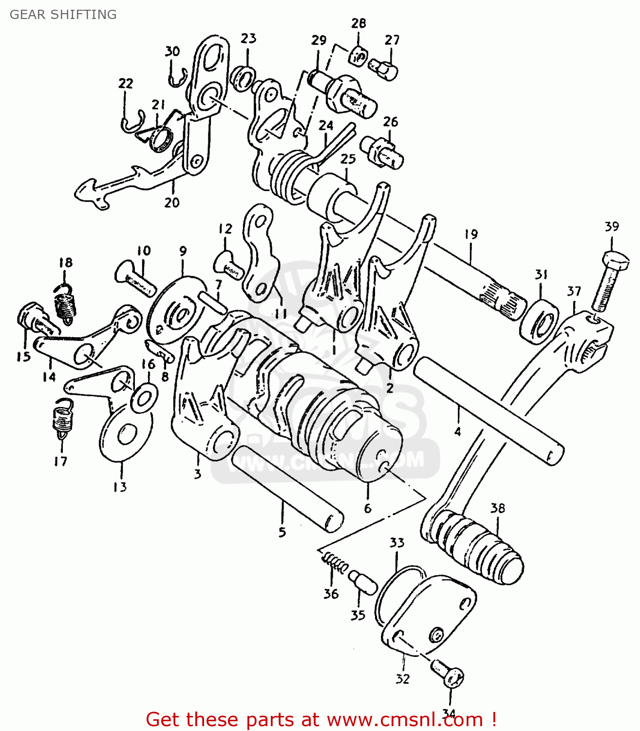 GEAR SHIFTING TS50ERPD 1981 (T) FRANCE (E04)