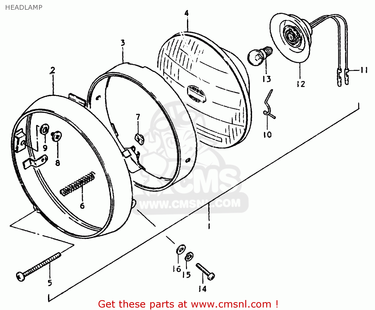 HEADLAMP TS50ERPD 1981 (T) FRANCE (E04)