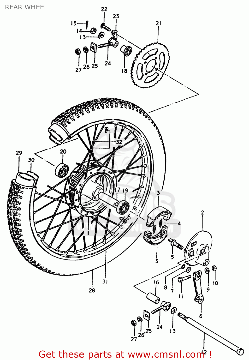 REAR WHEEL TS50ERPD 1981 (T) FRANCE (E04)