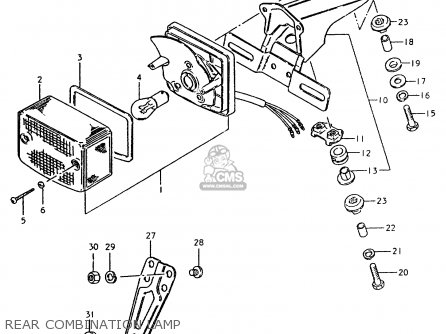 REAR COMBINATION LAMP - TS50ERPD 1981 (T) FRANCE (E04)