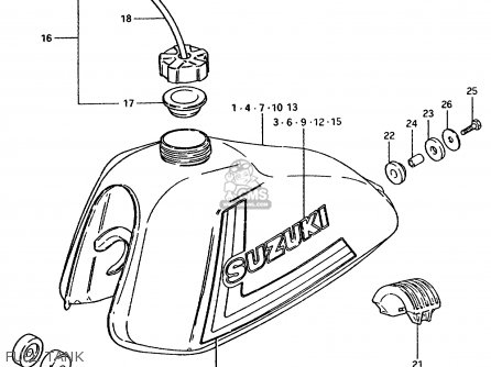 FUEL TANK - TS50ERPD 1981 (T) FRANCE (E04)