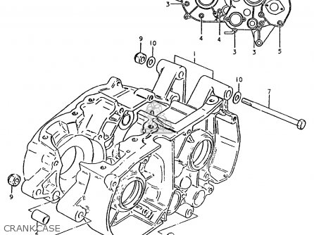 CRANKCASE - TS50ERPD 1981 (T) FRANCE (E04)