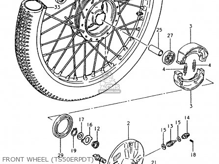 FRONT WHEEL (TS50ERPDT) - TS50ERPD 1981 (T) FRANCE (E04)