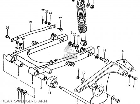REAR SWINGING ARM - TS50ERPD 1981 (T) FRANCE (E04)