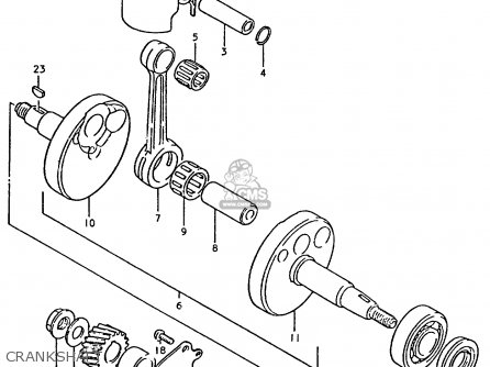 CRANKSHAFT - TS50ERPD 1981 (T) FRANCE (E04)
