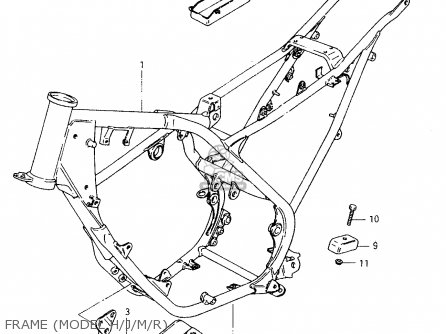 FRAME (MODEL H/J/M/R) - TS50XK 1984 (E) (E02 E16 E18 E21)