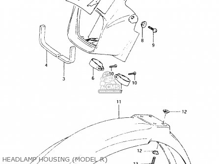 HEADLAMP HOUSING (MODEL R) - TS50XK 1984 (E) (E02 E16 E18 E21)