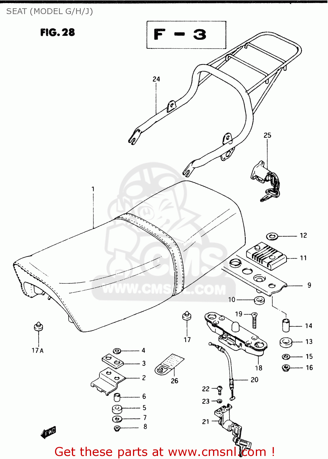 SEAT (MODEL G/H/J) TS50XK 1986 (G) (E02 E16 E18 E21 E25)