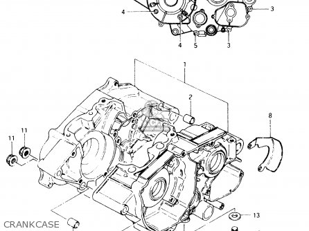 CRANKCASE - TS50XK 1986 (G) (E02 E16 E18 E21 E25)