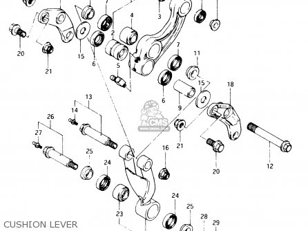 CUSHION LEVER - TS50XK 1986 (G) (E02 E16 E18 E21 E25)