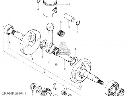 CRANKSHAFT - TS50XK 1986 (G) (E02 E16 E18 E21 E25)