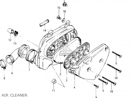 AIR CLEANER - TS50XK 1986 (G) (E02 E16 E18 E21 E25)