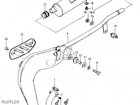 MUFFLER - TS50XK 1986 (G) (E02 E16 E18 E21 E25)