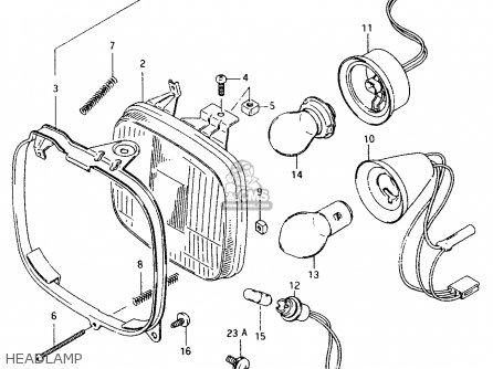 HEADLAMP - TS50XK 1987 (H) (E02 E16 E18 E21 E25)