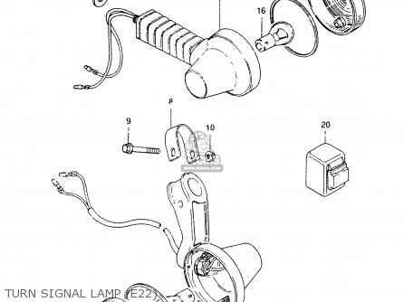 TURN SIGNAL LAMP (E22) - TS50XK 1987 (H) (E02 E16 E18 E21 E25)
